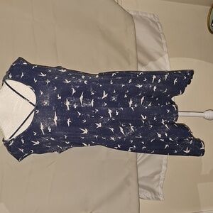 Effie's Heart Navy Bird Print Tunic